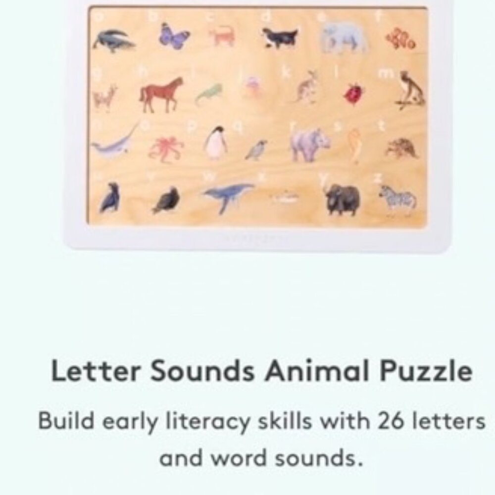 Lovevery Letter Sounds Animal Puzzle- Never Used